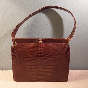 Vintage I Lampert Co Alligator handbag